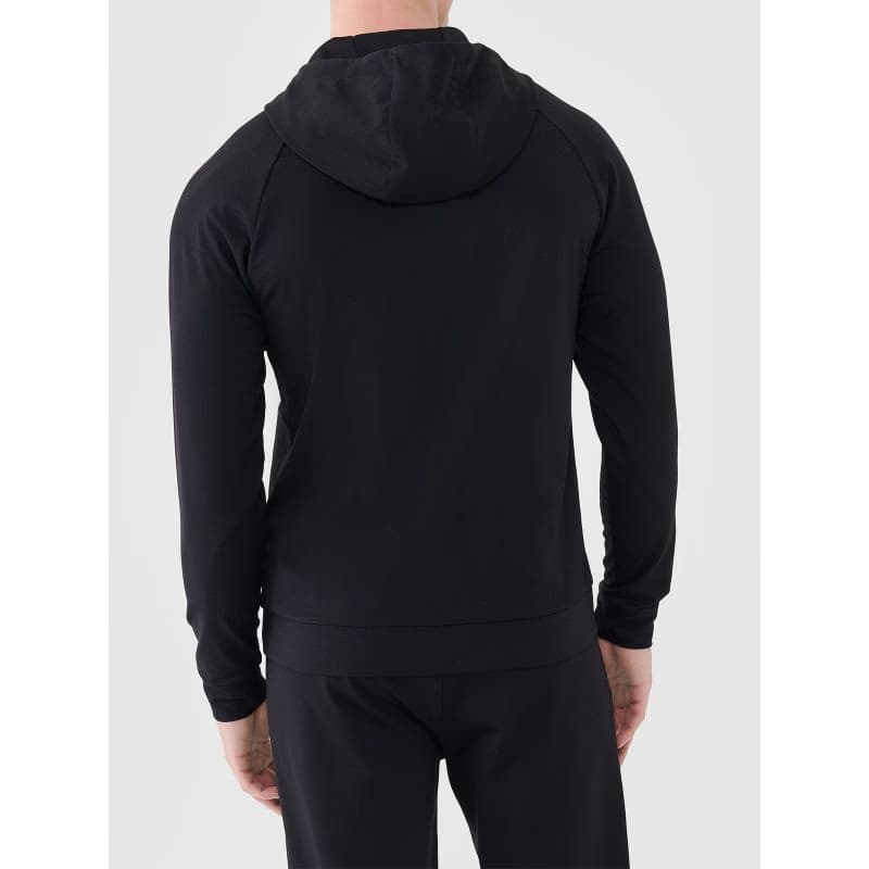Pánska tréningová mikina so zipsom 4F SWEATSHIRT FNK M631-20S-DEEP BLACK 3