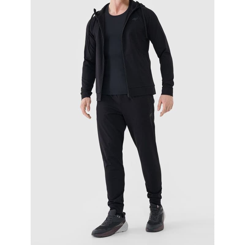 Pánska tréningová mikina so zipsom 4F SWEATSHIRT FNK M631-20S-DEEP BLACK 5