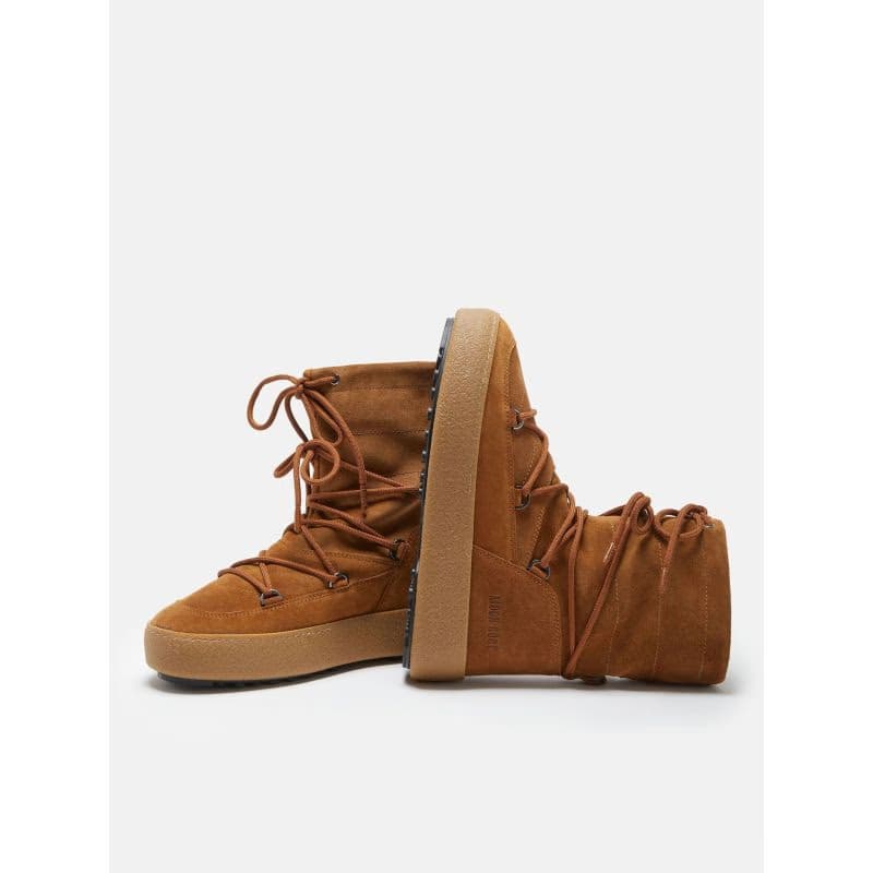 Dievčenské členkové zimné topánky MOON BOOT JTRACK SUEDE, 001 cognac 3