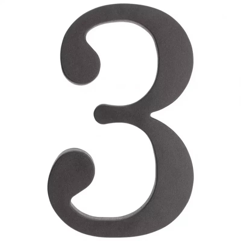 Čierna plastová číslica 3 1