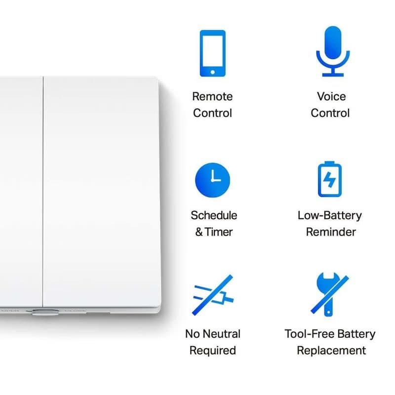 TP-Link Tapo S220 šikovný jednosmerný 2pólový vypínač 2