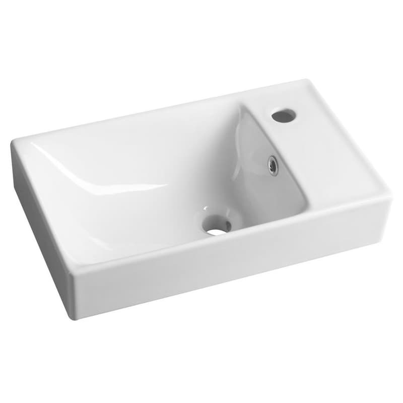 SAPHO - NUALI keramické umývadlo 50x30cm, batéria vpravo, biela TU0129 1