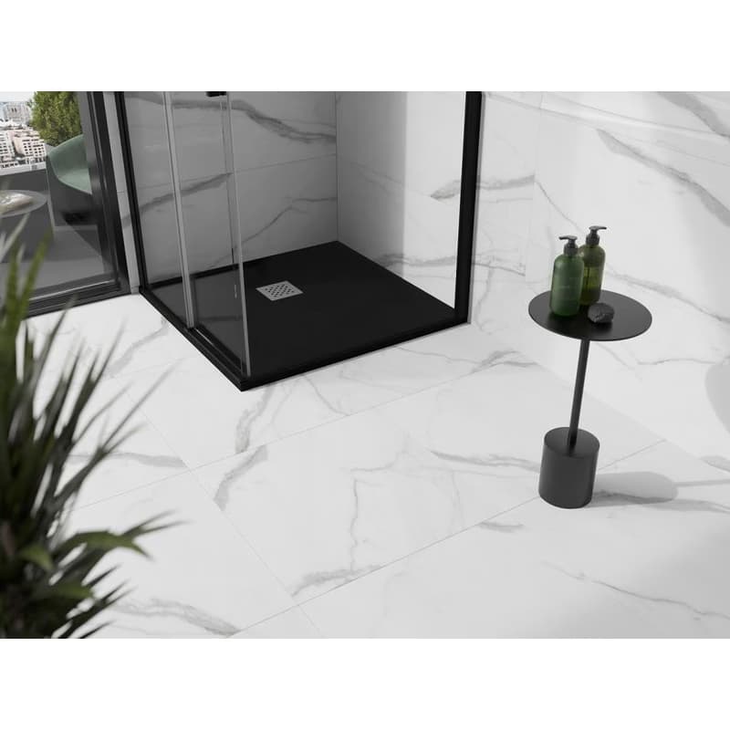 MEXEN - Stone+ Sprchová vanička štvorcová 80x80, čierna 44708080 5
