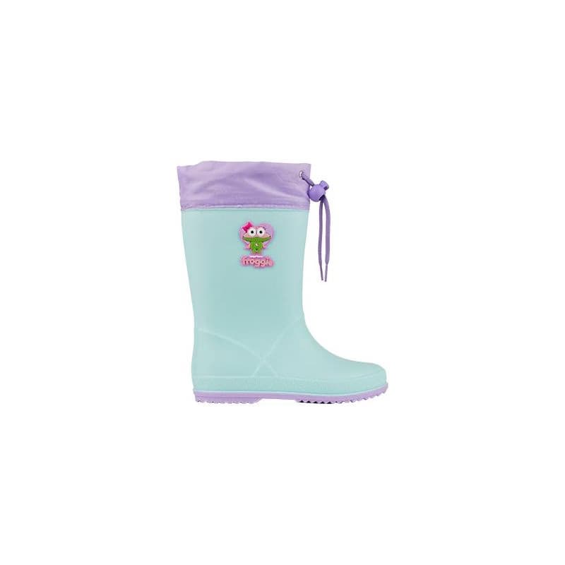 Dievčenské gumáky COQUI Rainy Collar Frog lt. mint lt. lila hero 2