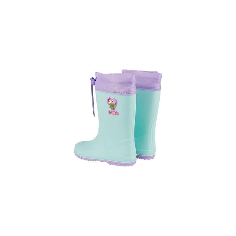 Dievčenské gumáky COQUI Rainy Collar Frog lt. mint lt. lila hero 3
