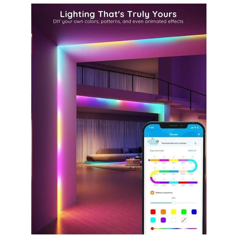 Govee WiFi RGBIC PRE Smart LED pásik 10m 3