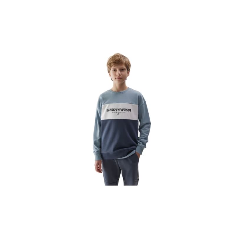 Chlapčenská mikina 4F JUNIOR SWEATSHIRT-JWSS24TSWSM0923-34S-LIGHT BLUE 1