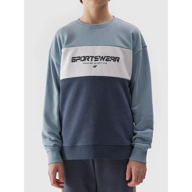 Chlapčenská mikina 4F JUNIOR SWEATSHIRT-JWSS24TSWSM0923-34S-LIGHT BLUE 6