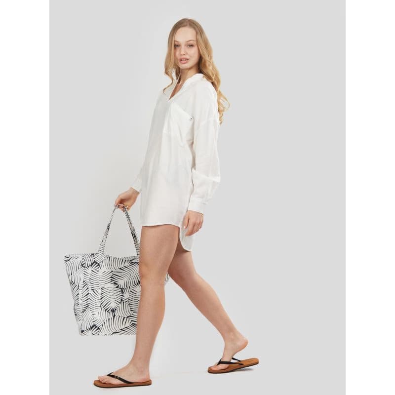 Dámska košeľa s dlhým rukávom FUNDANGO Athene Cover-up-100-white 4
