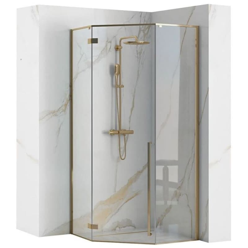 REA - Sprchový kút Diamond 90x90 zlatý REA-K4904 1