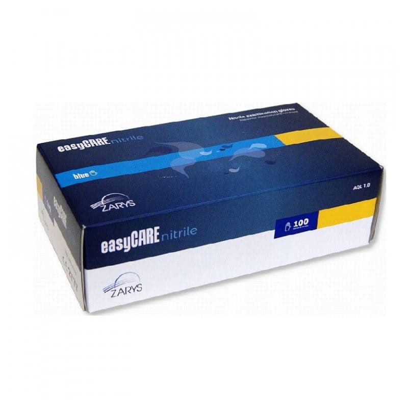 Rukavice nitril. nepúdr. easyCARE veľ. XL modré 100ks