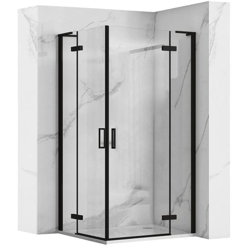 REA - Sprchovací kút Hugo Double 80x80 čierna REA-K6600 1