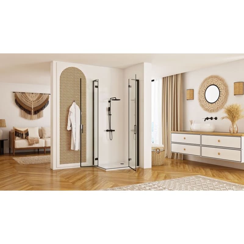 REA - Sprchovací kút Hugo Double 80x80 čierna REA-K6600 3