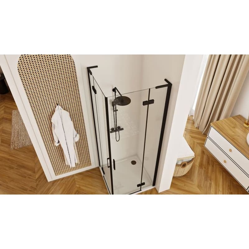 REA - Sprchovací kút Hugo Double 80x80 čierna REA-K6600 5