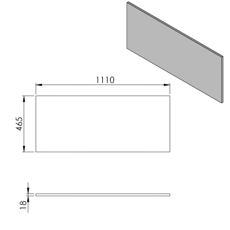 SAPHO - CIRASA doska DTDL 111x1,8x46,5cm, dub alabama CR111-2222 2