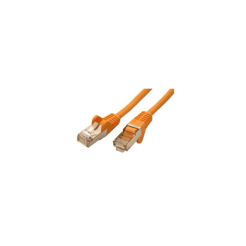 Síťový LAN kábel FTP patchcord, Cat.5e, RJ45 samec - RJ45 samec, 7.5 m, tienený, žltý, economy, DOPREDAJ 1