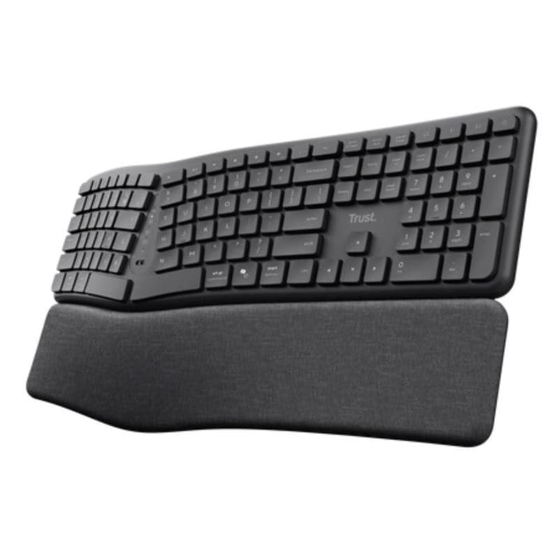 TRUST klávesnica Keyra, Ergonomická, Bezdrôtová, US, čierna 1
