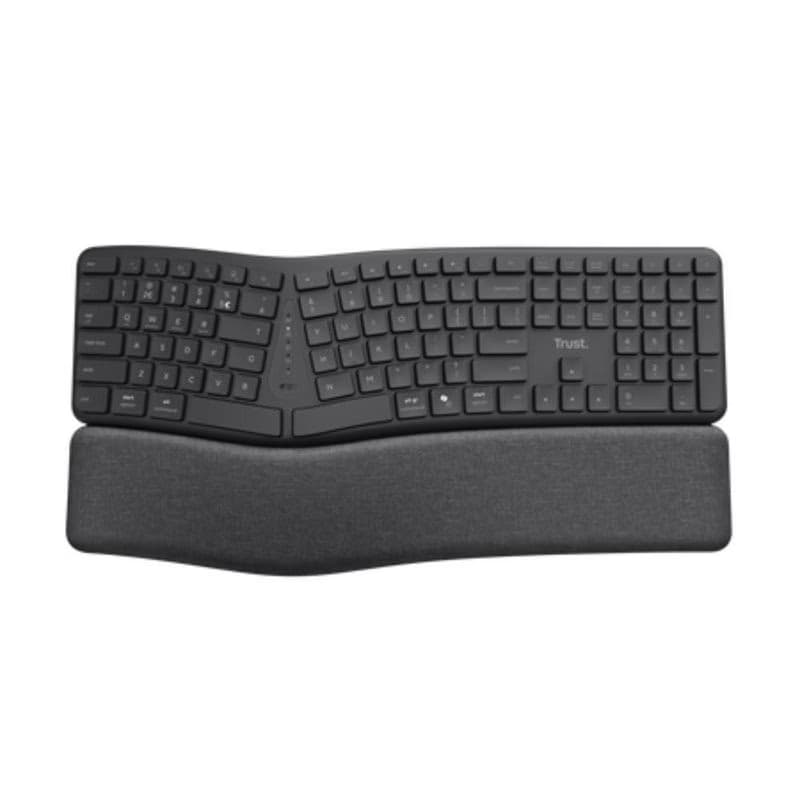 TRUST klávesnica Keyra, Ergonomická, Bezdrôtová, US, čierna 4