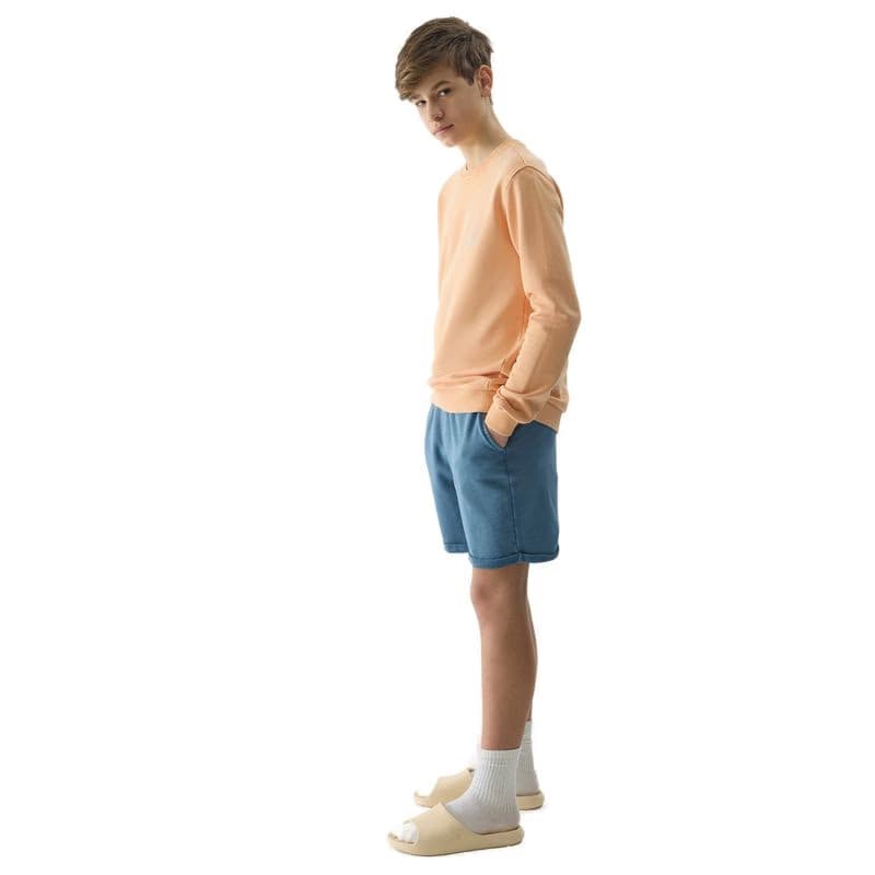 Chlapčenské teplákové kraťasy 4F JUNIOR SHORTS CAS-4FJWSS24TSHOM279-32S-DENIM 3