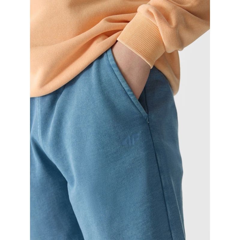 Chlapčenské teplákové kraťasy 4F JUNIOR SHORTS CAS-4FJWSS24TSHOM279-32S-DENIM 4