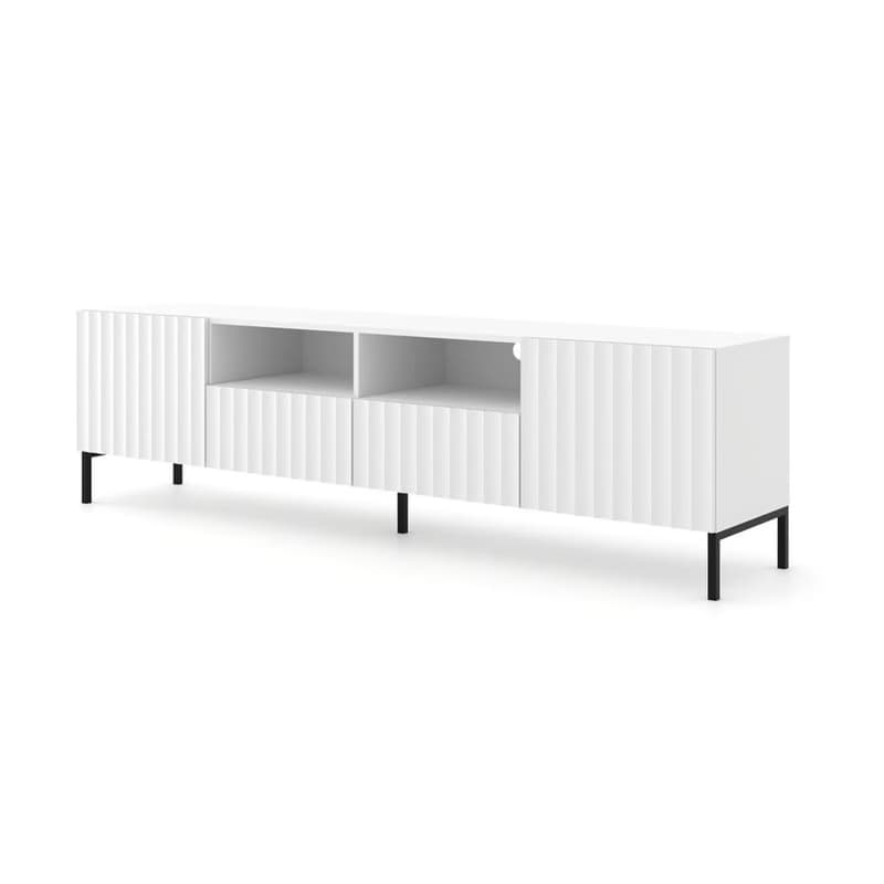 ArtBm Tv stolík WAVE 200 | 2D2S Prevedenie: Biely mat / zlaté nohy 4