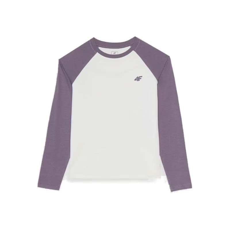 Dievčenské tričko s dlhým rukávom 4F JUNIOR LONGSLEEVE-JWAW24TLONF291-51S-VIOLET 5