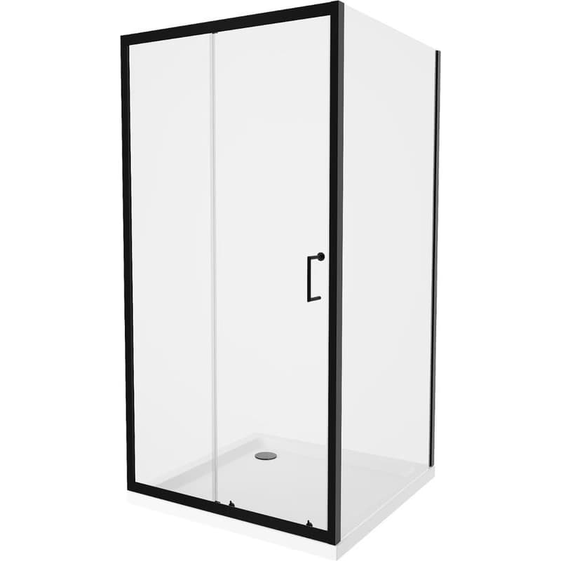 MEXEN/S - Apia Sprchovací kút 90x90, transparent, čierna + vanička so sifónom 840-090-090-70-00-4010B 1