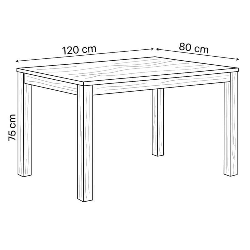 Jedálenský stôl DS-H masiv Autronic 6