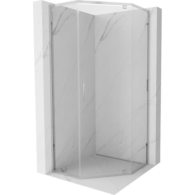 MEXEN - Exo sprchovací kút päťboký krídlový 80 x 80, transparent, chróm 812-080-080-01-00 1