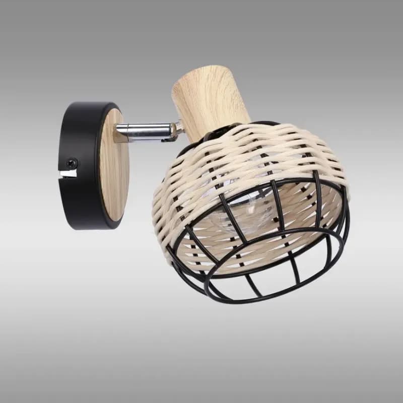 Nástenná lampa Tajga 91-12197 čierna/ bežová KD1 1