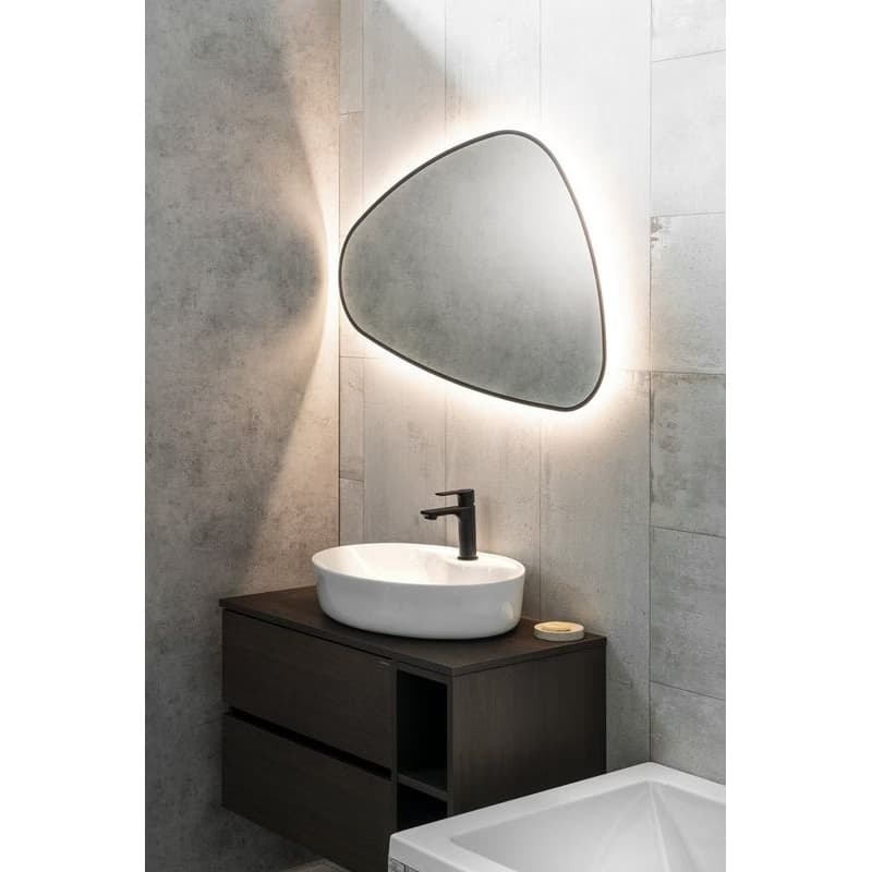 SAPHO - ELENA LED podsvietené zrkadlo 20W, 68x96cm, čierna mat 30574CI 2