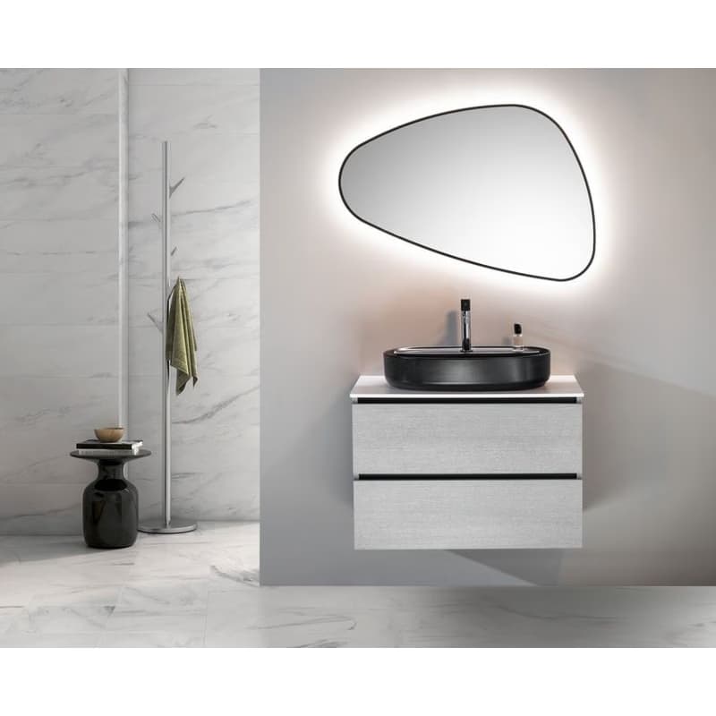 SAPHO - ELENA LED podsvietené zrkadlo 20W, 68x96cm, čierna mat 30574CI 6