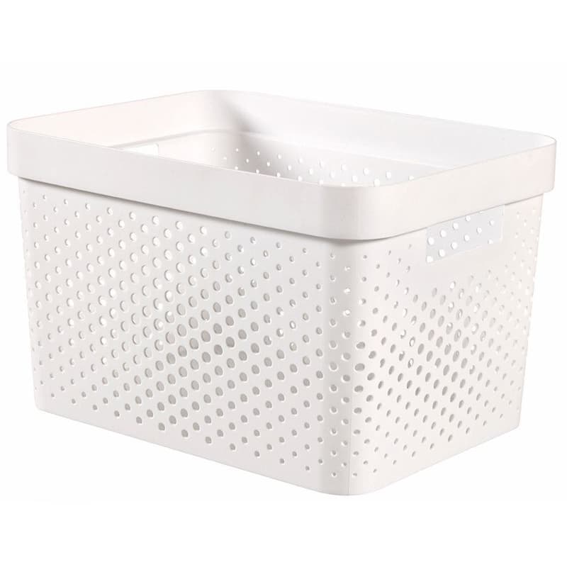CURVER Úložný box INFINITY DOTS 17l recyklovaný plast | biela 1