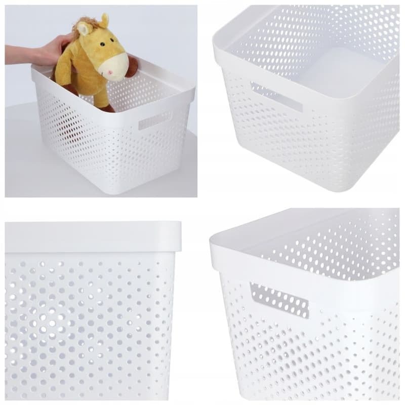 CURVER Úložný box INFINITY DOTS 17l recyklovaný plast | biela 4