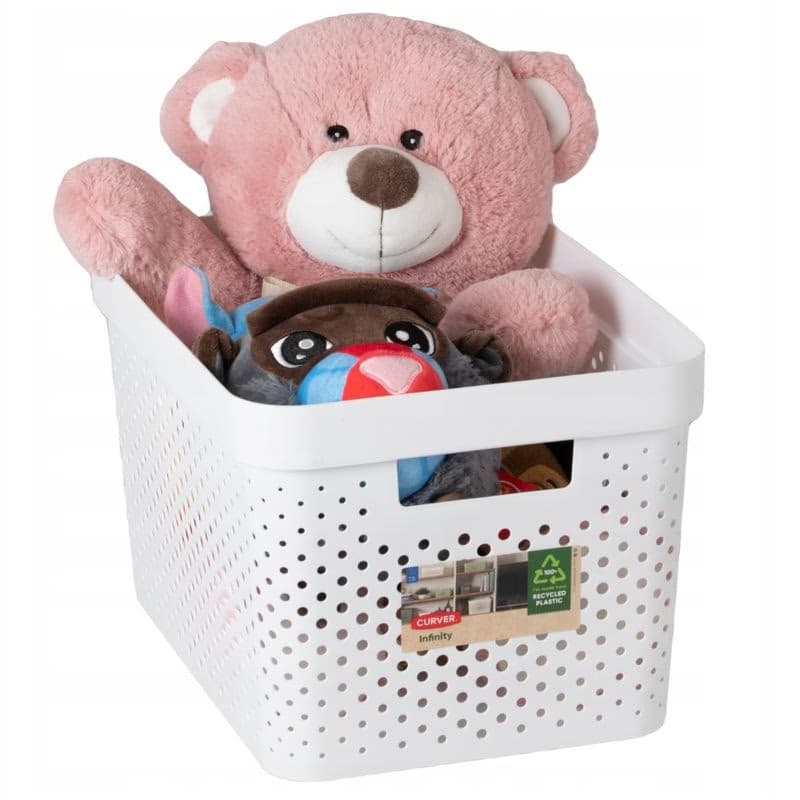 CURVER Úložný box INFINITY DOTS 17l recyklovaný plast | biela 6