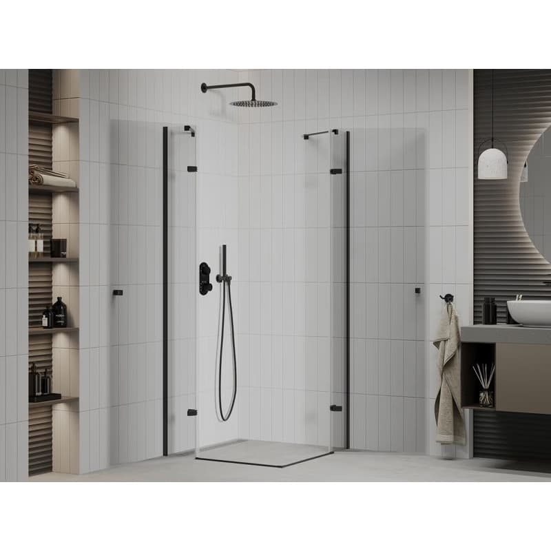 MEXEN/S - Roma Duo sprchovací kút 80 x 80, transparent, čierna 854-080-080-70-00-02 3
