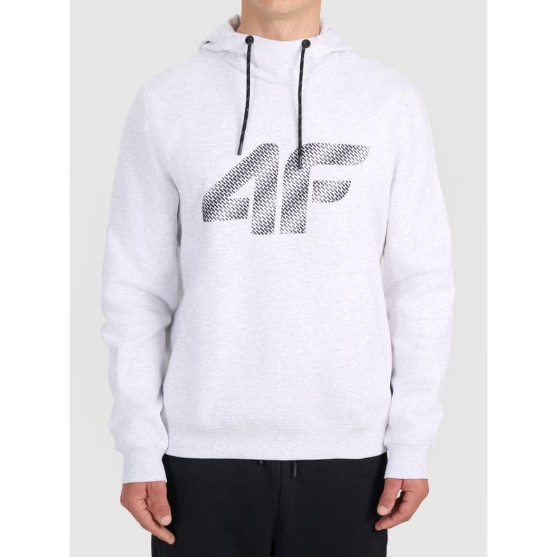 Pánska mikina s kapucňou 4F SWEATSHIRT M2548-27M-COLD LIGHT GREY MELANGE 2