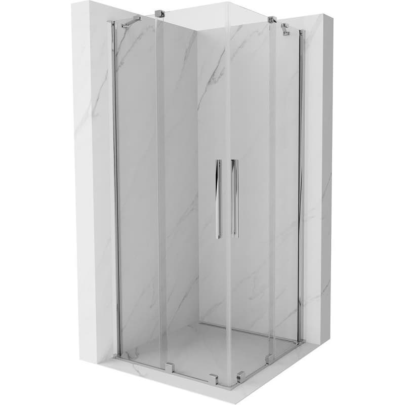 MEXEN/S - Velar Duo štvorcový sprchovací kút 90 x 90, transparent, chróm 871-090-090-02-01 1