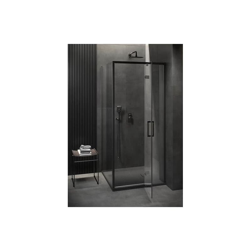 CERSANIT/S - Sprchovací kút LARGA 120x80 čierny, pravý, číre sklo S932-126/80 4