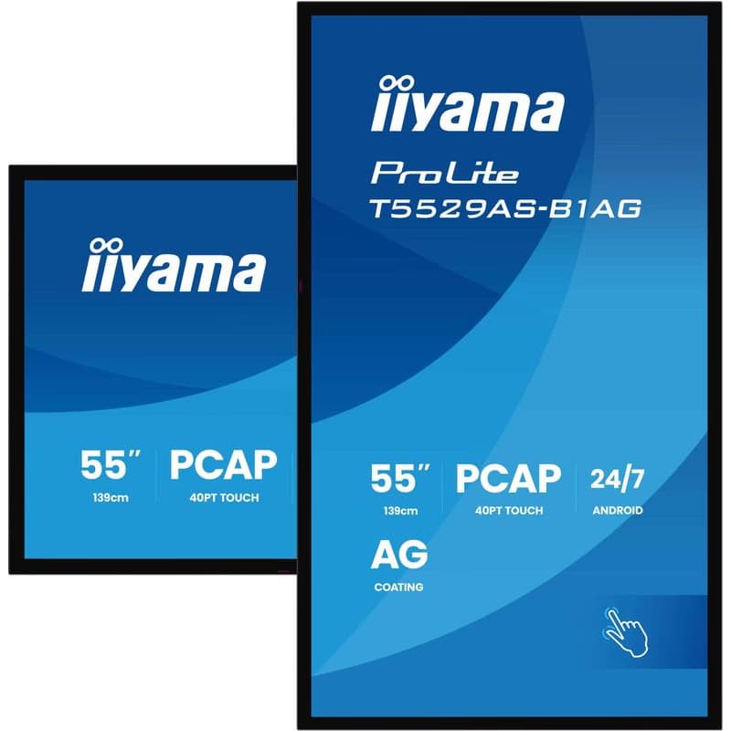 55" iiyama T5529AS-B1AG: IPS, 4K UHD, Android, 24/7 4