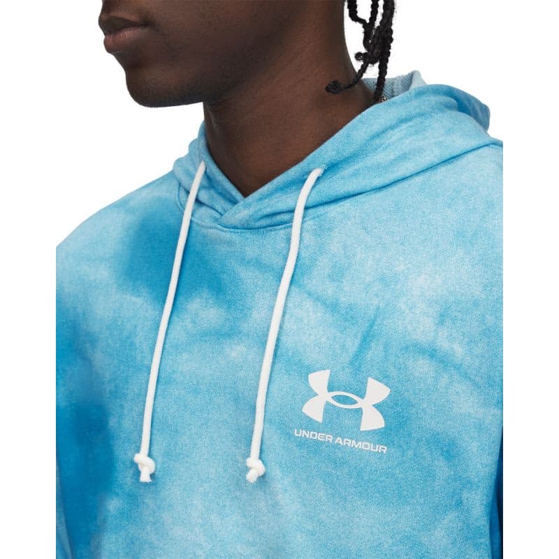 Pánska mikina s kapucňou UNDER ARMOUR UA Rival Terry AOP Hood Q1-BLU 2