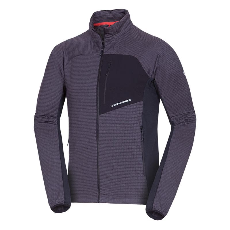 Pánska turistická mikina so zipsom NORTHFINDER PRIMO-270blackblack 4