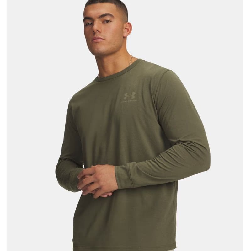 Pánske tričko s dlhým rukávom UNDER ARMOUR UA SPORTSTYLE LEFT CHEST LS-GRN 2
