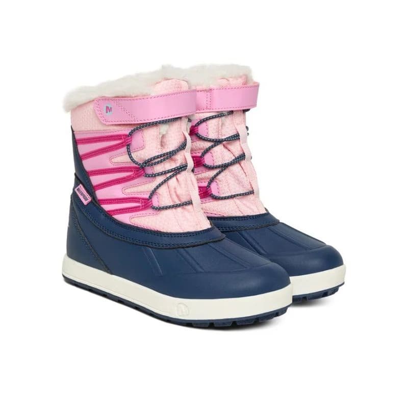 Dievčenské vysoké zimné topánky MERRELL Snow Bank 5.0 WTRPF K navy pink 2
