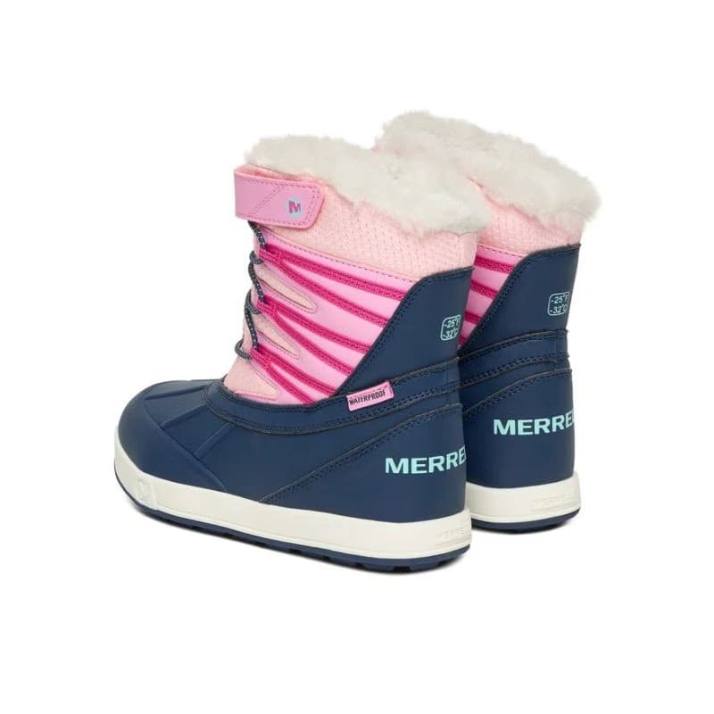 Dievčenské vysoké zimné topánky MERRELL Snow Bank 5.0 WTRPF K navy pink 3