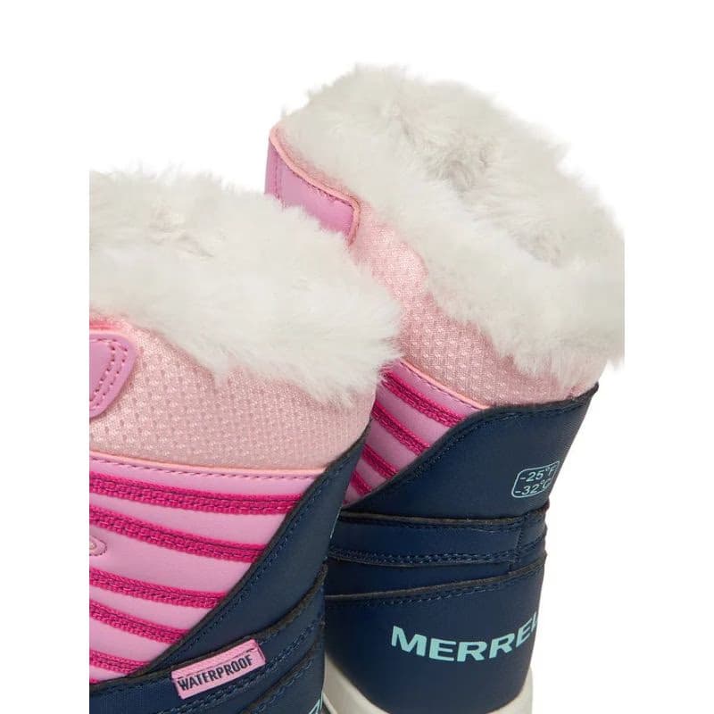 Dievčenské vysoké zimné topánky MERRELL Snow Bank 5.0 WTRPF K navy pink 5