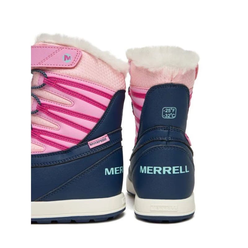 Dievčenské vysoké zimné topánky MERRELL Snow Bank 5.0 WTRPF K navy pink 6
