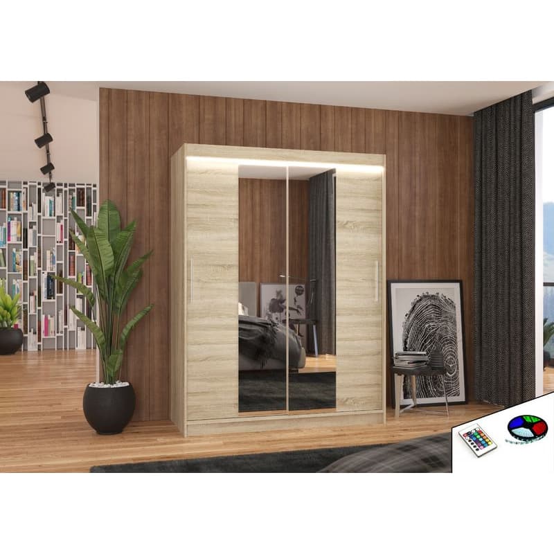 ArtAdrk Šatníková skriňa INESS | 150 cm Skriňa: Is02 / čokoládová 6