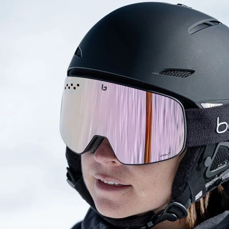 Lyžiarske okuliare BOLLE NEVADA Black Matte - Volt Pink Cat 2 3