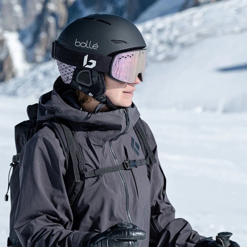Lyžiarske okuliare BOLLE NEVADA Black Matte - Volt Pink Cat 2 5
